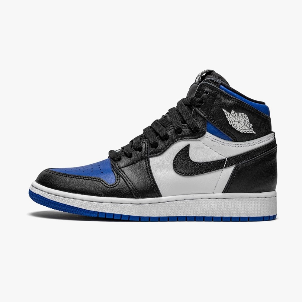 Nike Air Jordan 1 High GS Retro Royal Blue Toe Size 5.5Y / 7 womens New in box